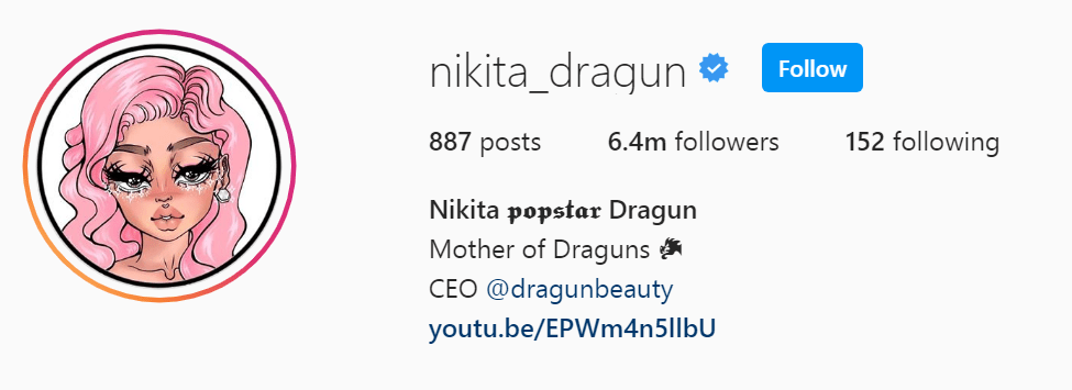 Top Beauty Influencer - Nikita Dragun