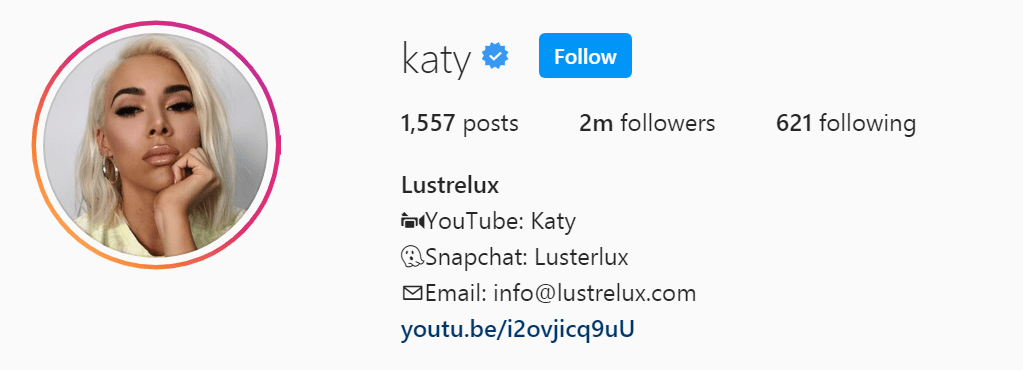 Top Beauty Influencer - Katy Lustrelux