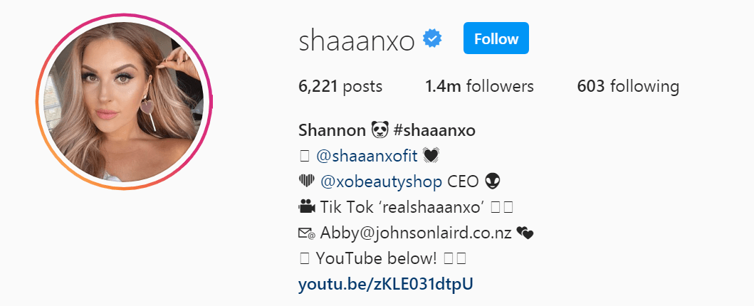 Top Beauty Influencer - Shaaanxo