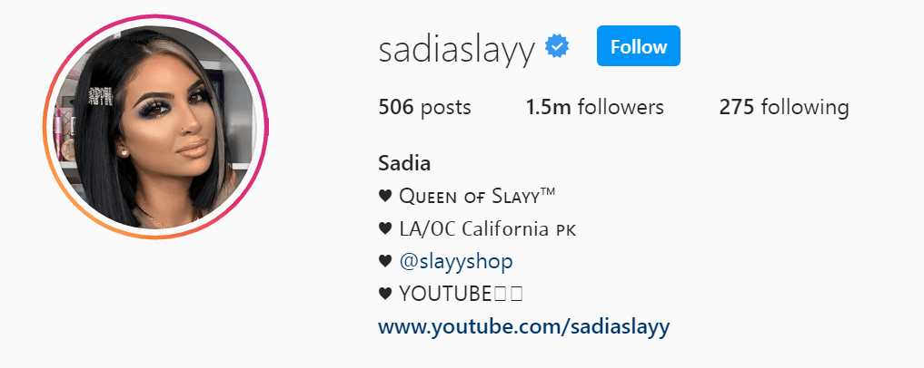 Top Beauty Influencer - Sadia Slay