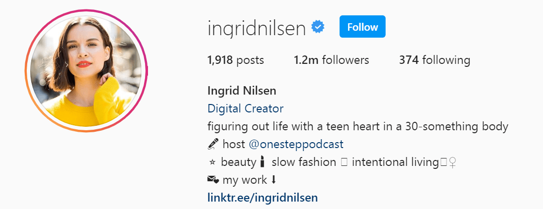 Top Beauty Influencer - Ingrid Nilsen