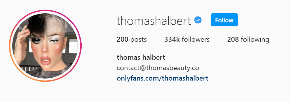 Top Beauty Influencer - Thomas Halbert