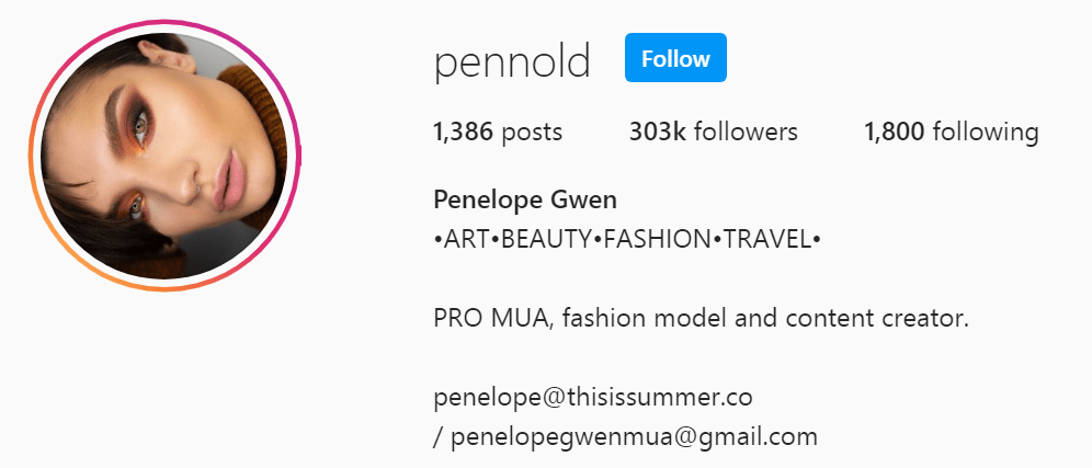 Top Beauty Influencer - Penelope Gwen
