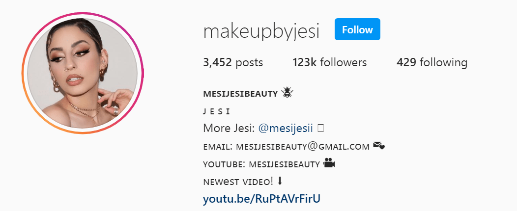 Top Beauty Influencer - MakeupByJesi