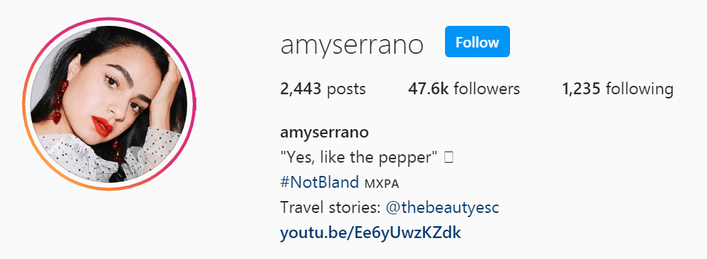 Top Beauty Influencer - Amy Serrano