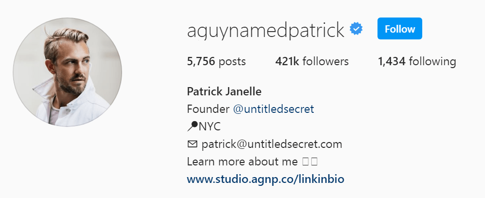 Top NYC Influencer - Patrick Janelle