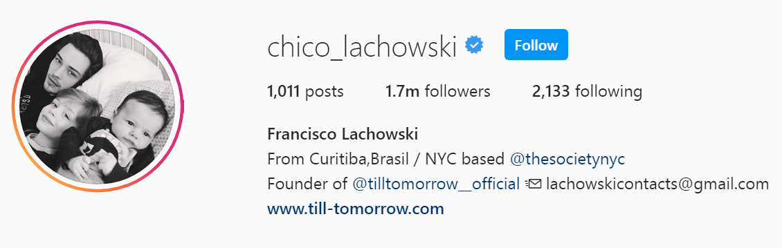 Top NYC Influencer - Francisco Lachowski