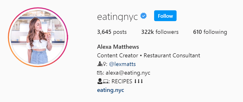 Top NYC Influencer - Alexa Matthews