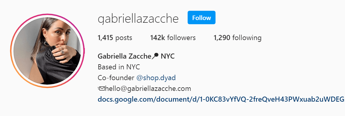 Top NYC Influencer - Gabriella Zacche
