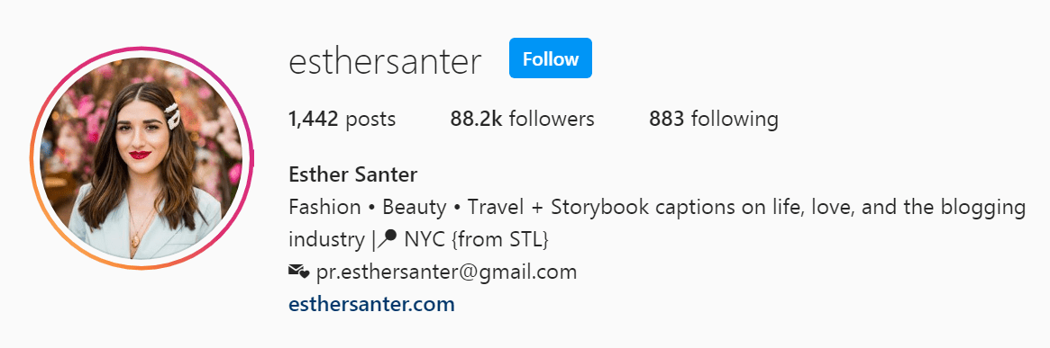 Top NYC Influencer - Esther Santer