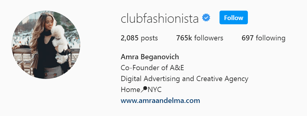 Top NYC Influencer - Amra Beganovich