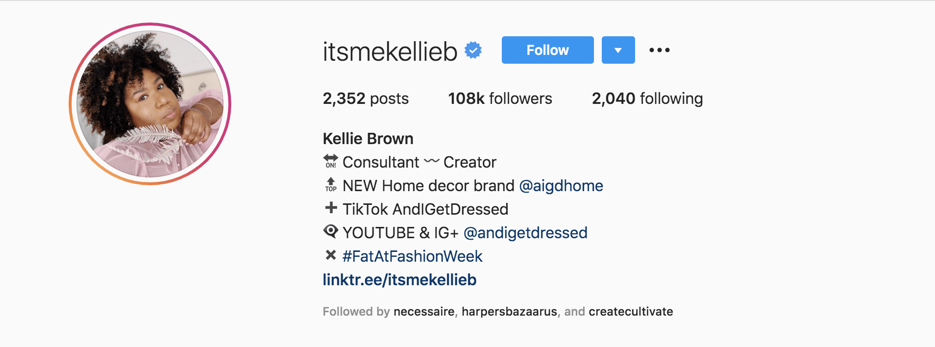 Top Fashion Influencers - Kellie Brown