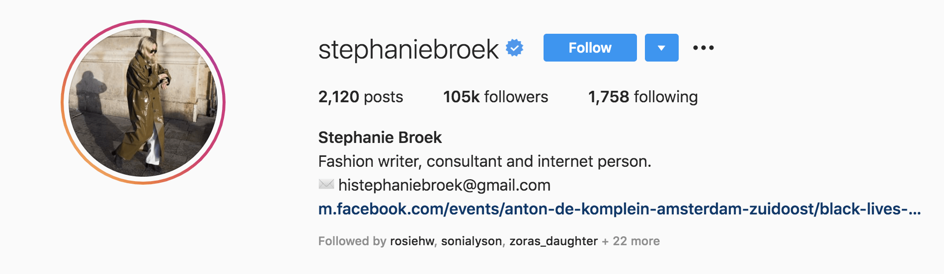 Top Fashion Influencers - Stephanie Broek