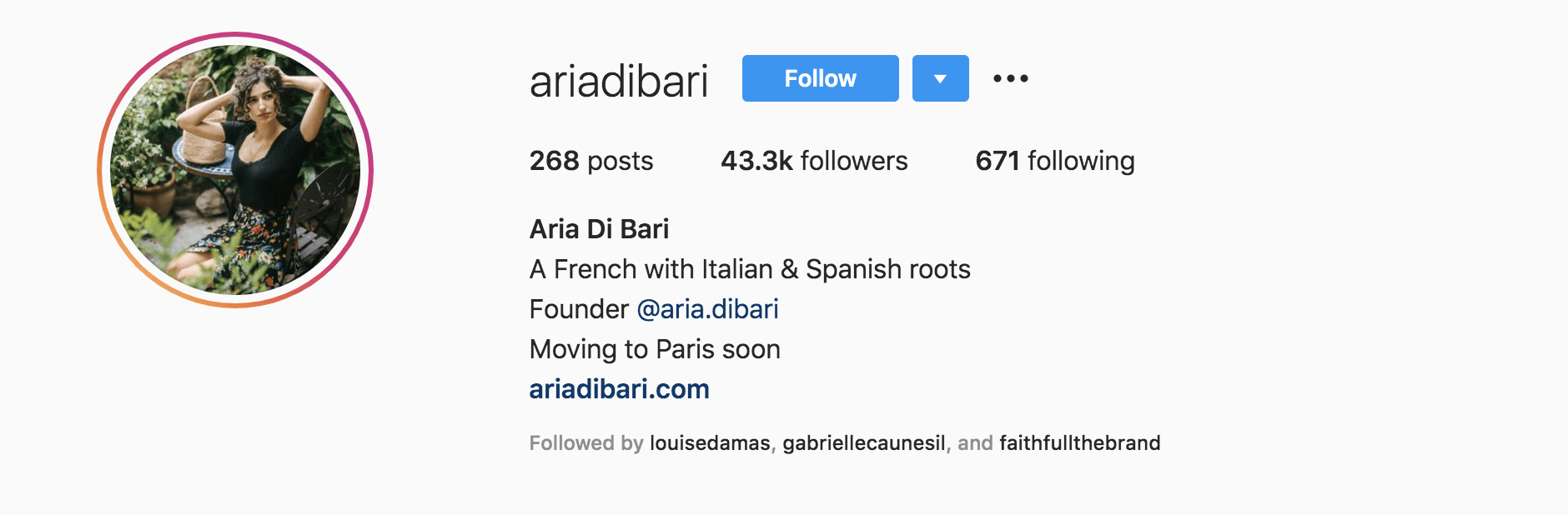 Top Fashion Influencers - Aria Di Bari