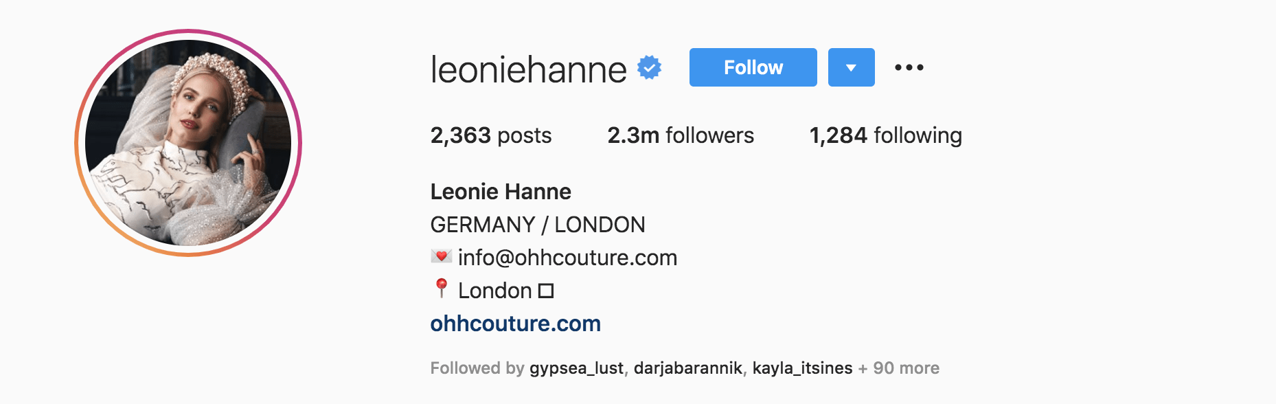 Top Fashion Influencers- Leonie Hanne