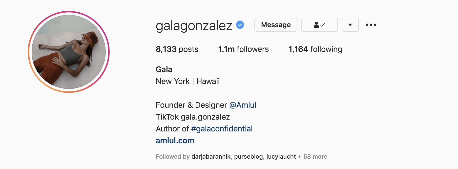 Top Fashion Influencers - Gala Gonzalez