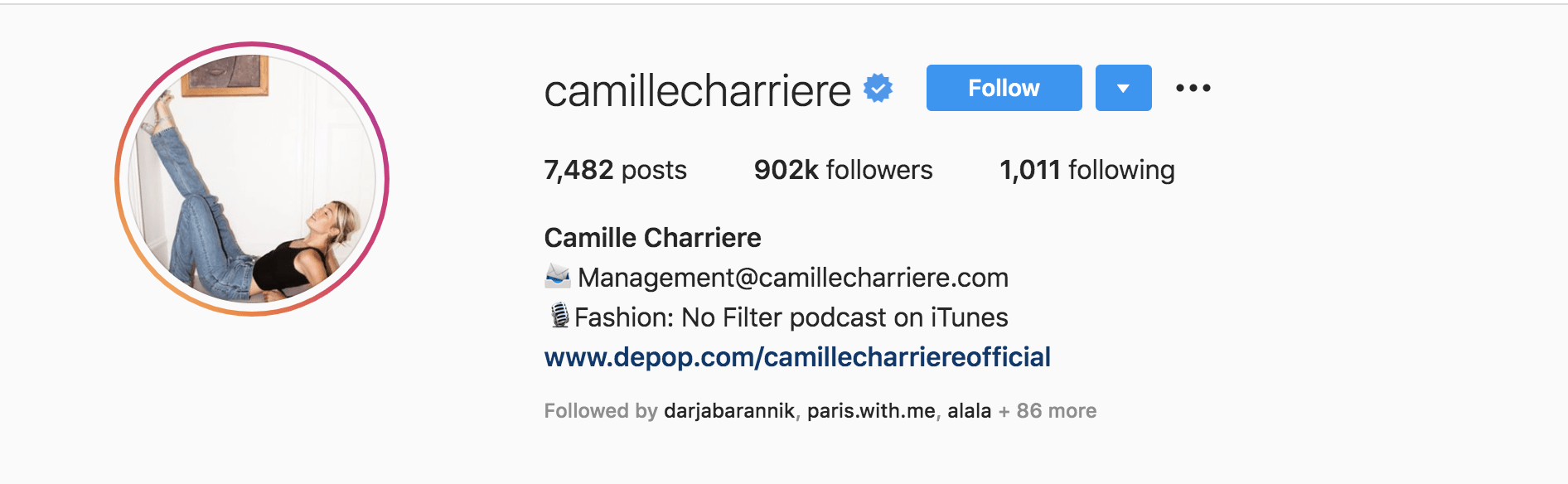 Top Fashion Influencers - Camille Charriere