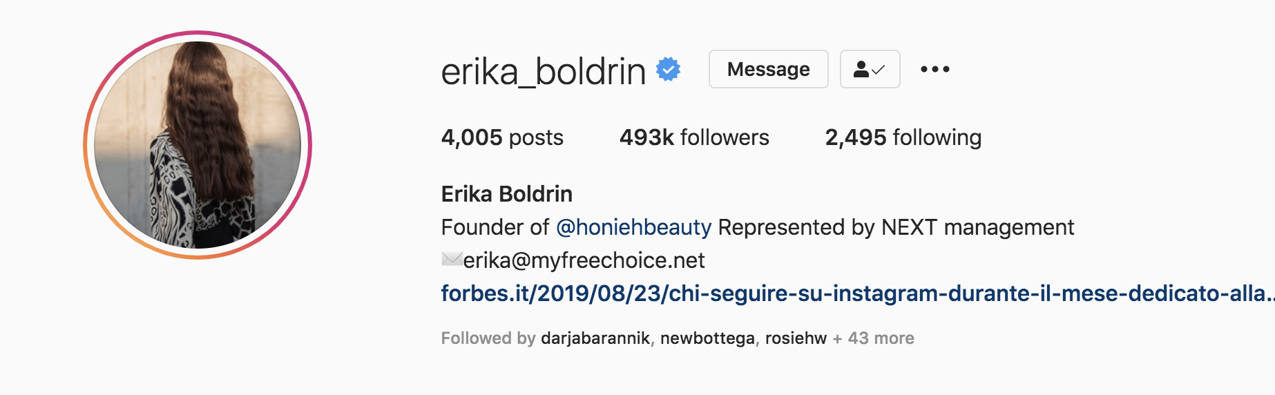 Top Fashion Influencers - Erika Boldrin