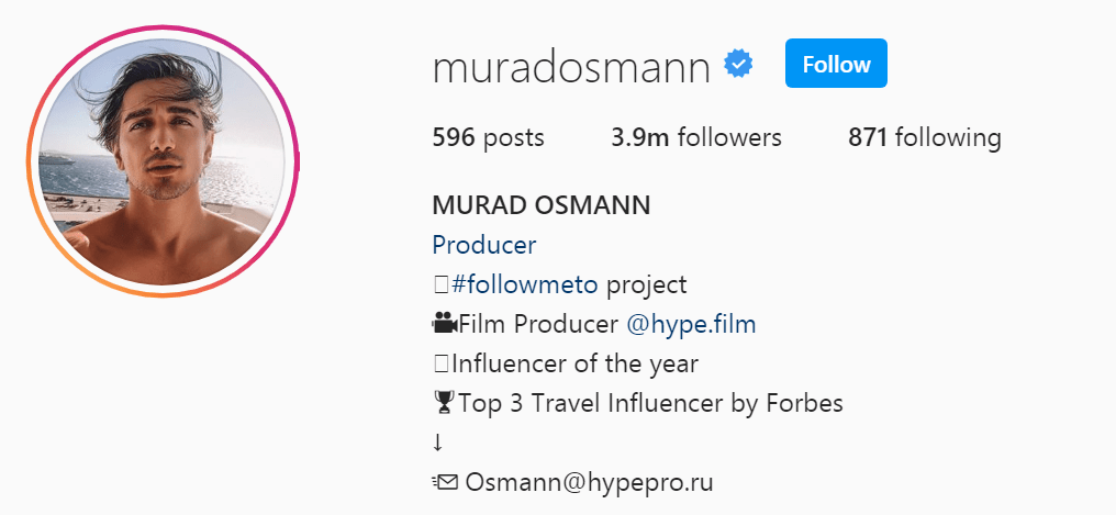 Top Influencers - MURAD OSMANN