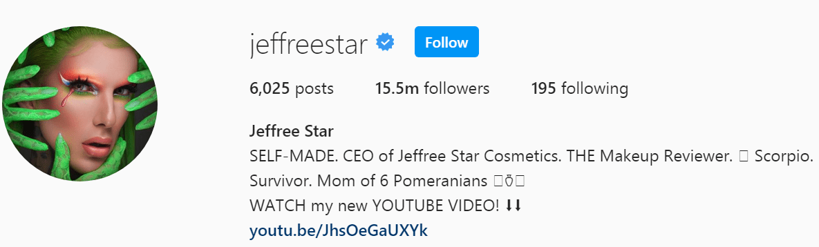 Top Influencers - JEFFREE STAR