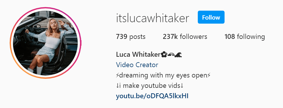 Top Influencer - LUCA WHITAKER