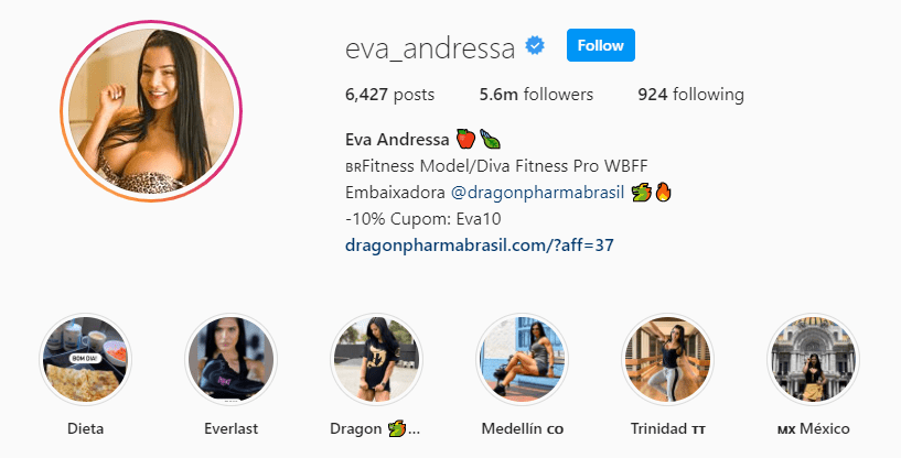 Top Fitness Influencer - Eva Andressa