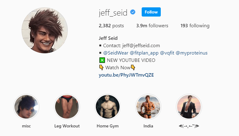 Top Fitness Influencer - Jeff Seid
