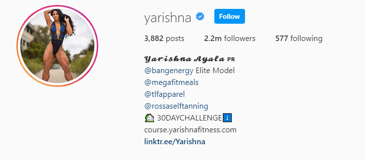Top Fitness Influencer - Yarishna Ayala