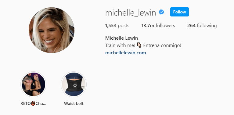 Top Fitness Influencer - Michelle Lewin