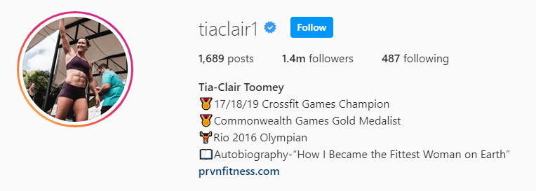 Top Fitness Influencer - Tia-Clair Toomey