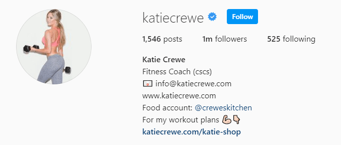 Top Fitness Influencer - Katie Crewe