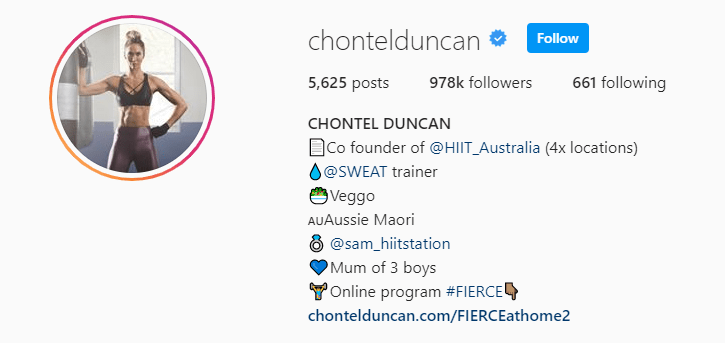 Top Fitness Influencer - Chontel Duncan