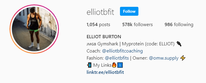 Top Fitness Influencer - Elliot Burton