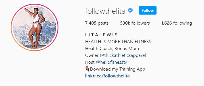 Top Fitness Influencer - Lita Lewis