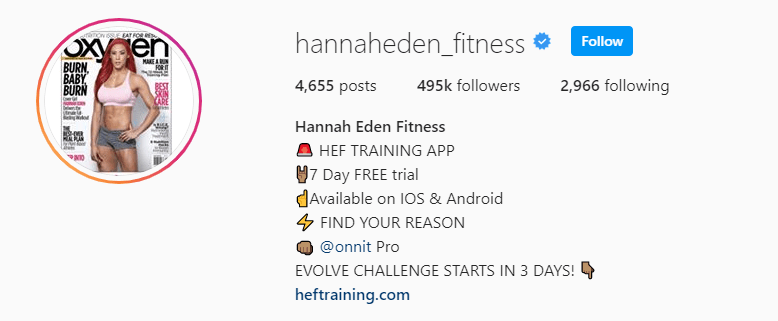 Top Fitness Influencer - Hannah Eden