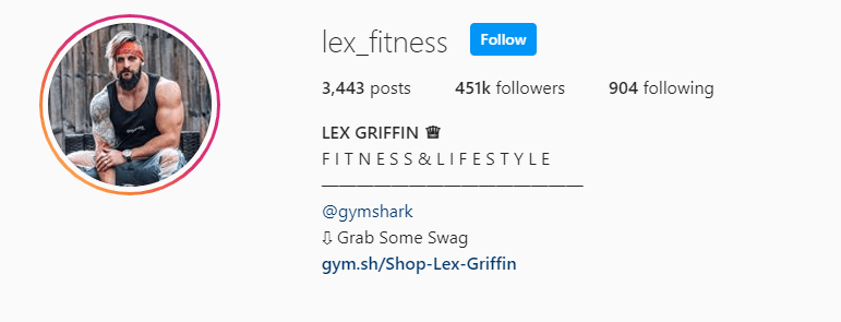 Top Fitness Influencer - Lex Griffin