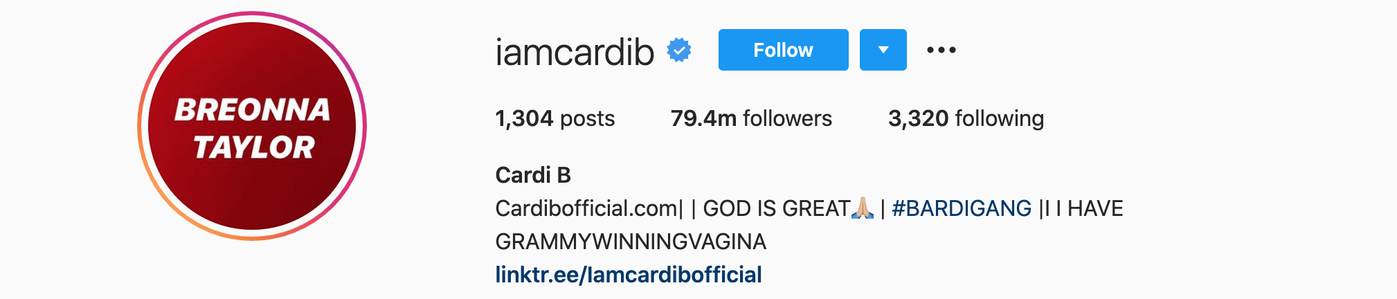 Top Instagram Influencers - CARDI B