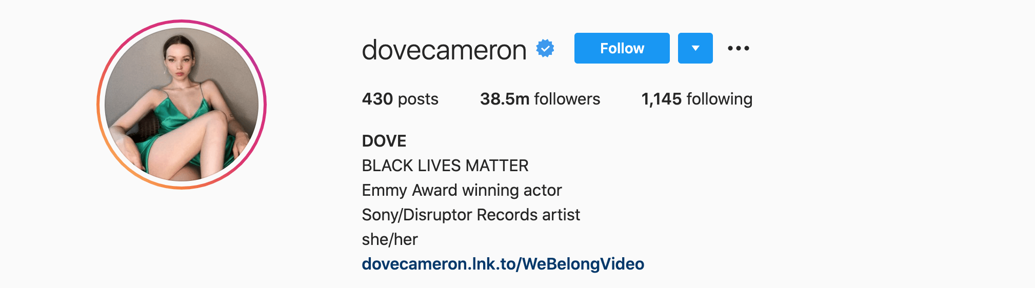 Top Instagram Influencers - DOVE CAMERON