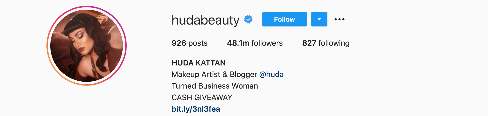 Top Instagram Influencers - HUDA KATTAN