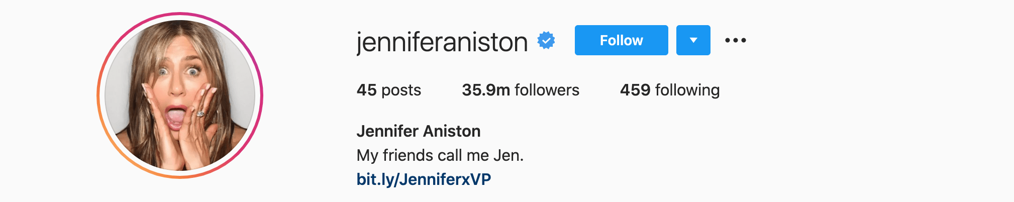 Top Instagram Influencers - JENNIFER ANISTON