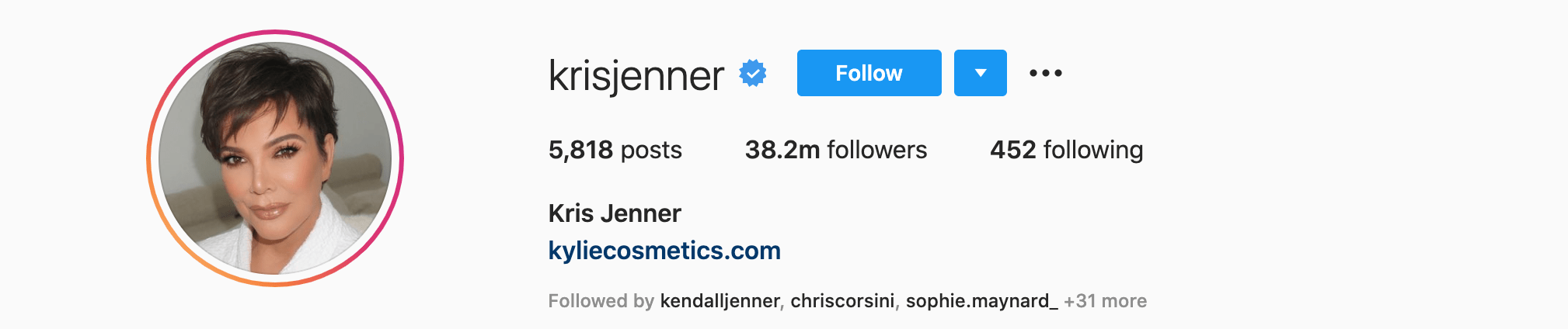 Top Instagram Influencers - KRIS JENNER