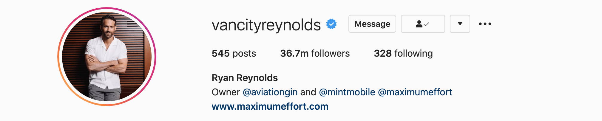 Top Instagram Influencers - RYAN REYNOLDS