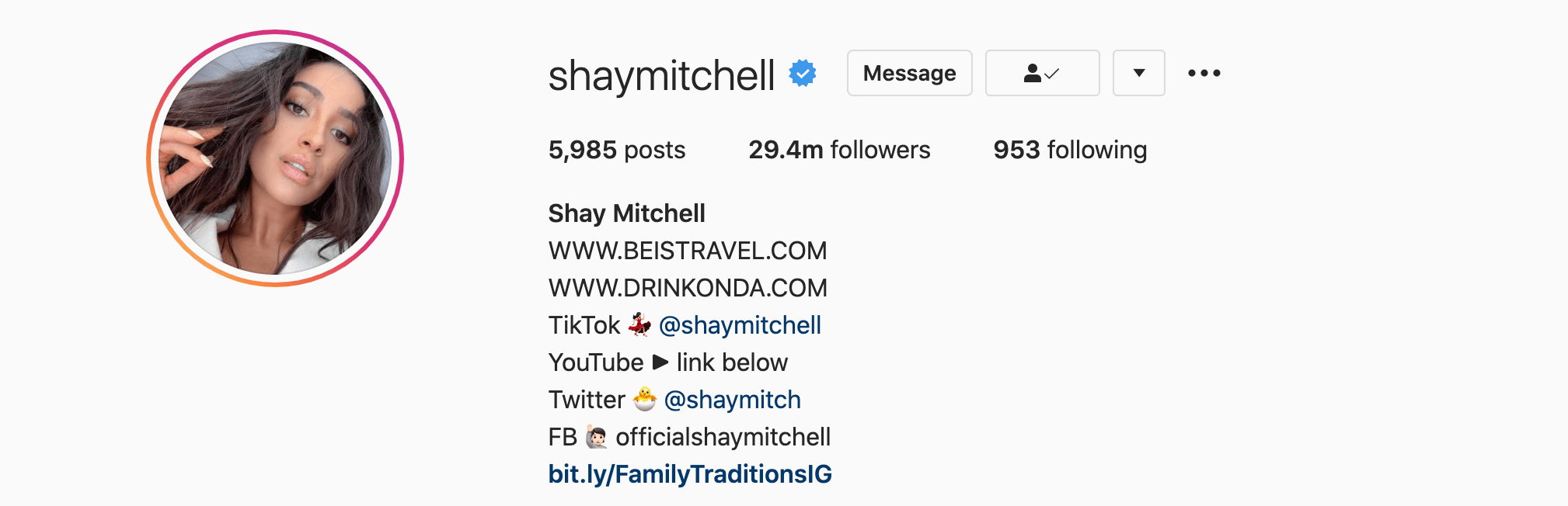 Top Instagram Influencers - SHAY MITCHELL
