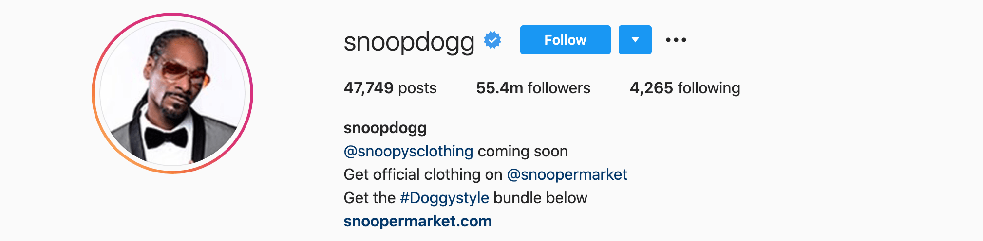 Top Instagram Influencers - SNOOP DOGG
