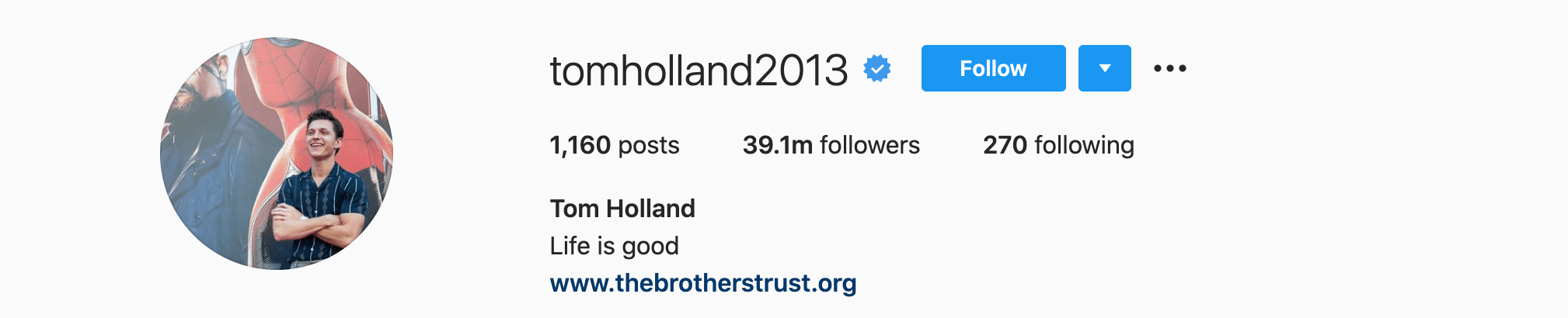 Top Instagram Influencers - TOM HOLLAND