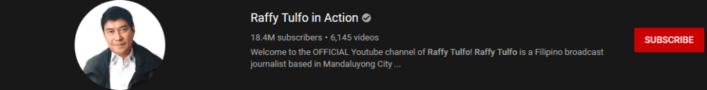 most subscribed Youtubers - Raffy Tulfo in Action - MOST SUBSCRIBED YOUTUBERS AND MOST SUBSCRIBED YOUTUBE CHANNELS IN 2024