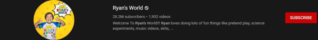 most subscribed Youtubers - RYAN'S WORLD - MOST SUBSCRIBED YOUTUBERS AND MOST SUBSCRIBED YOUTUBE CHANNELS IN 2024