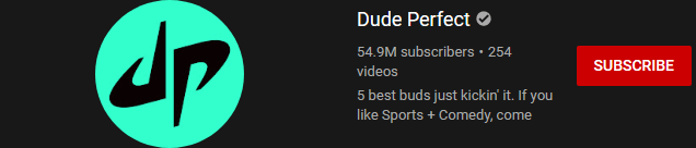 most subscribed Youtubers - DUDE PERFECT