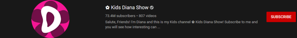 most subscribed Youtubers - KIDS DIANA SHOW