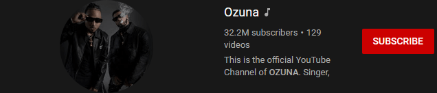 most subscribed Youtubers - OZUNA